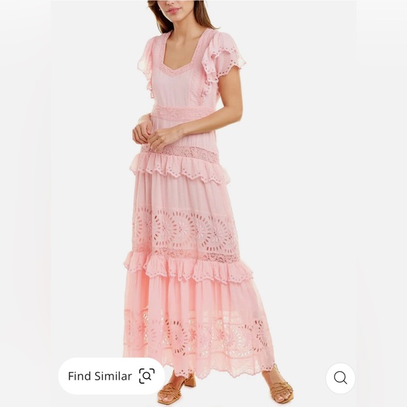 loveshackfancy rinny dress in color pink grace. - Picture 3 of 11